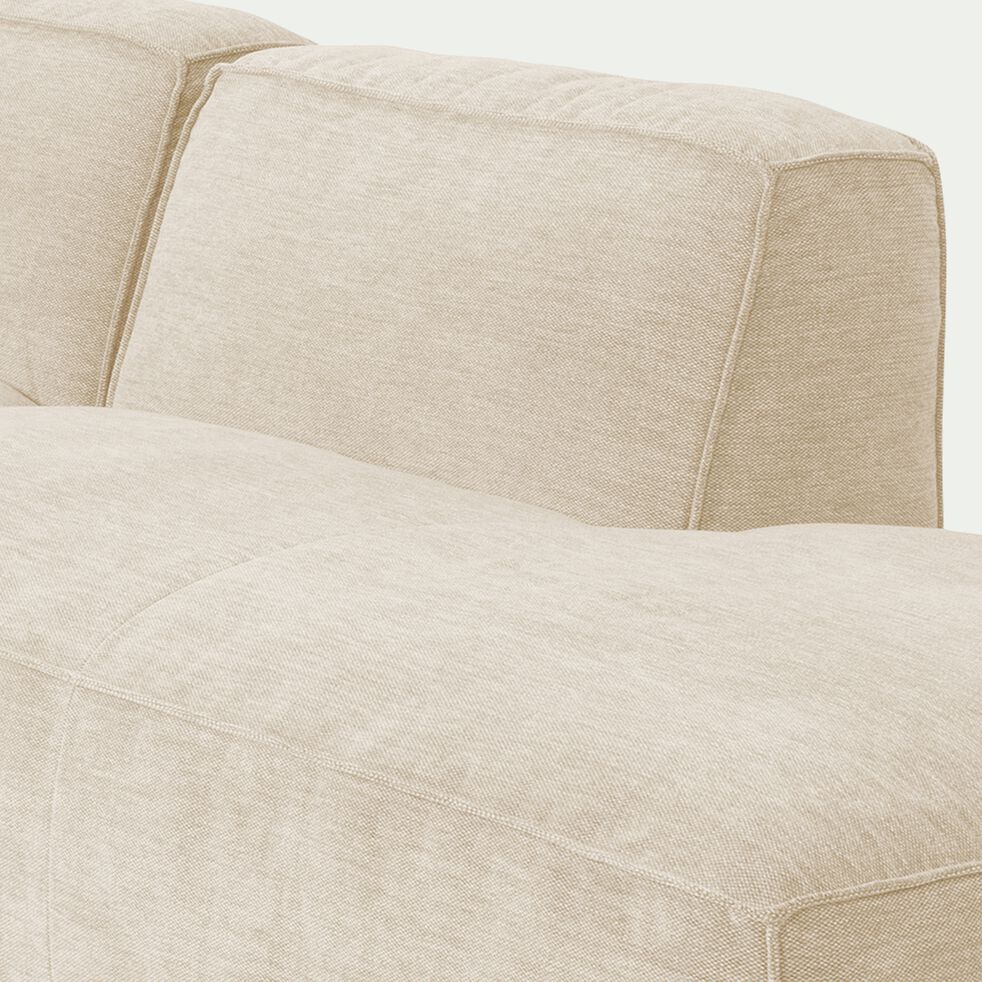 Canapé grand angle droit fixe en tissu - beige alpilles-MAUSSANE
