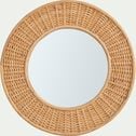 Miroir rond en bambou - naturel D48cm-PALAYA