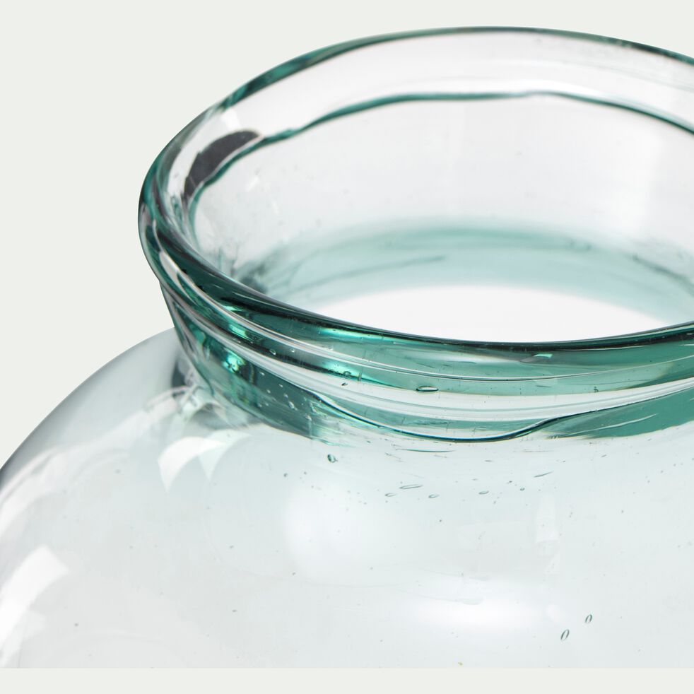 Vase bouteille en verre recyclé - transparent D22XH44cm-VANC