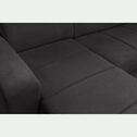 Canapé panoramique convertible avec méridienne gauche en tissu doux - gris ardoise-ORIGANO