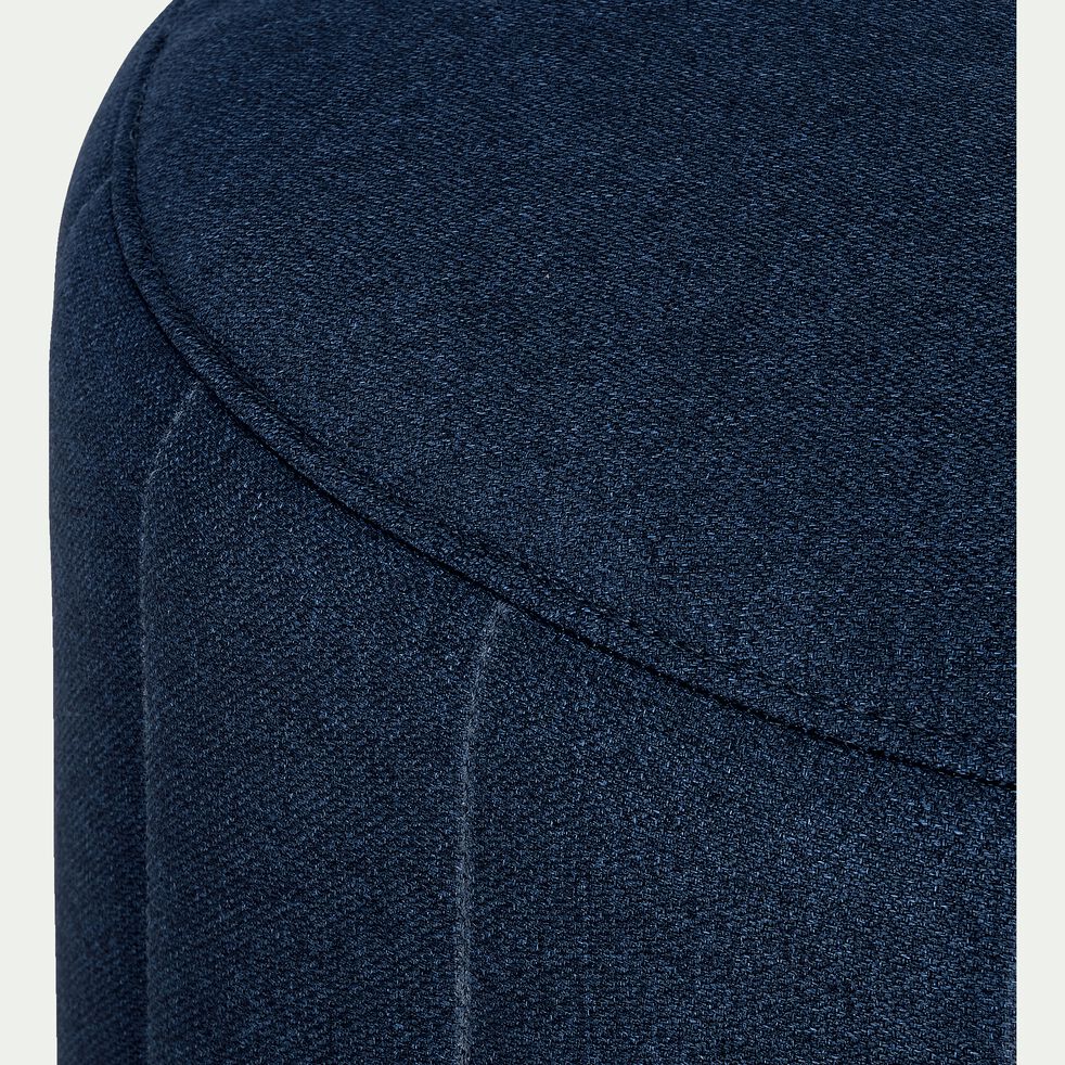 Pouf rond en tissu - bleu foncé D60cm-SHELL