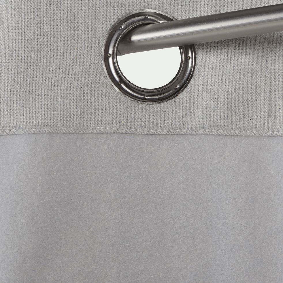 Rideau à œillets en lin et coton - gris borie 140x300cm-CEZE