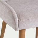 Chaise en tissu effet velours - beige-LIVNO