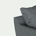 Canapé 3 places convertible tissu mixte - gris ardoise-LENITA