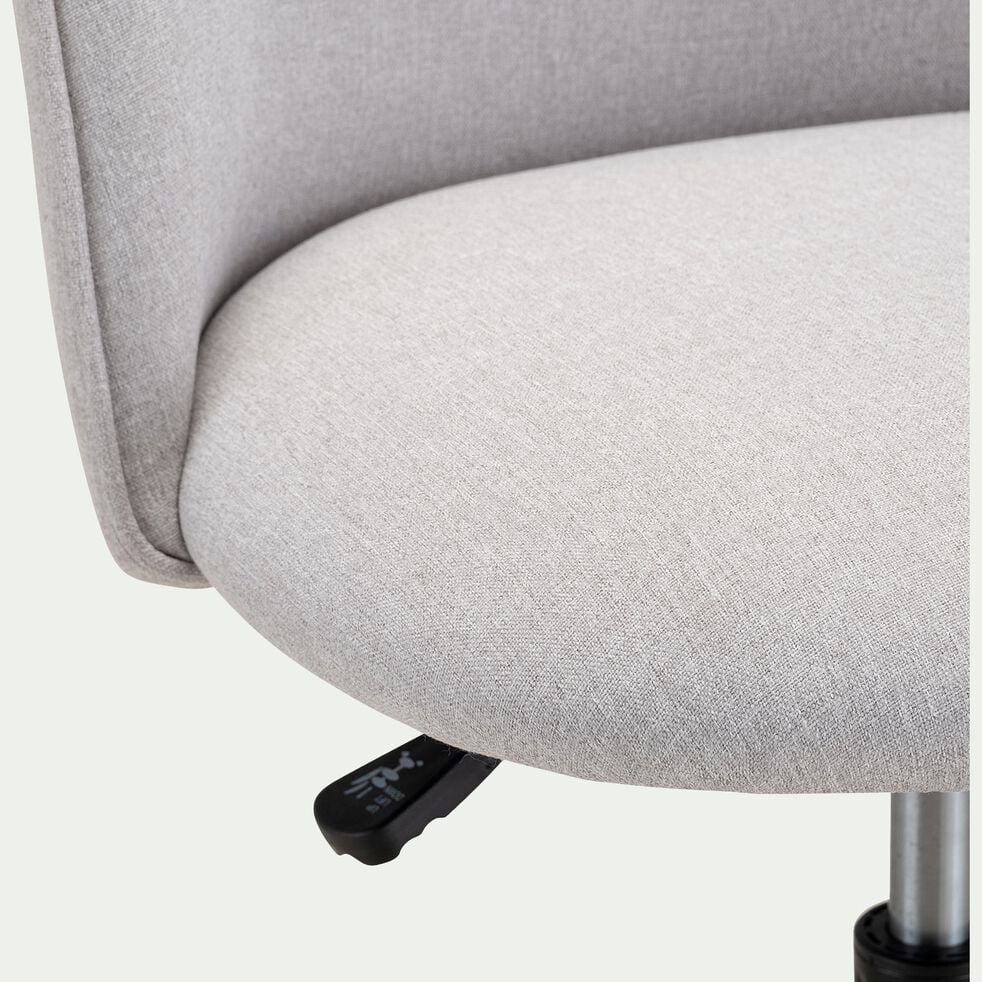 Chaise de bureau dactylo en tissu à roulettes - gris borie-JURI