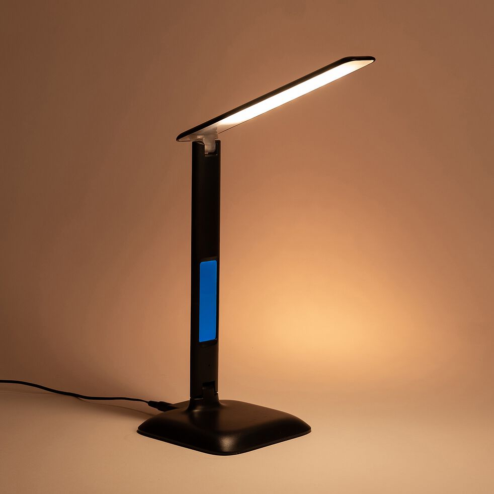 Lampe à clapet tactile avec écran - noir H33,5cm-PAOLO