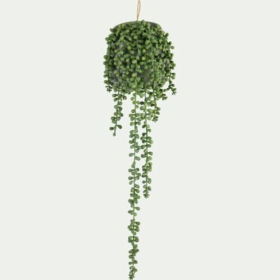 Plante artificielle tombante en pot - vert H65cm-SENECON