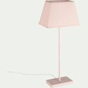 Lampe à poser électrifiée en coton - rose rosa H47cm-SVELTA