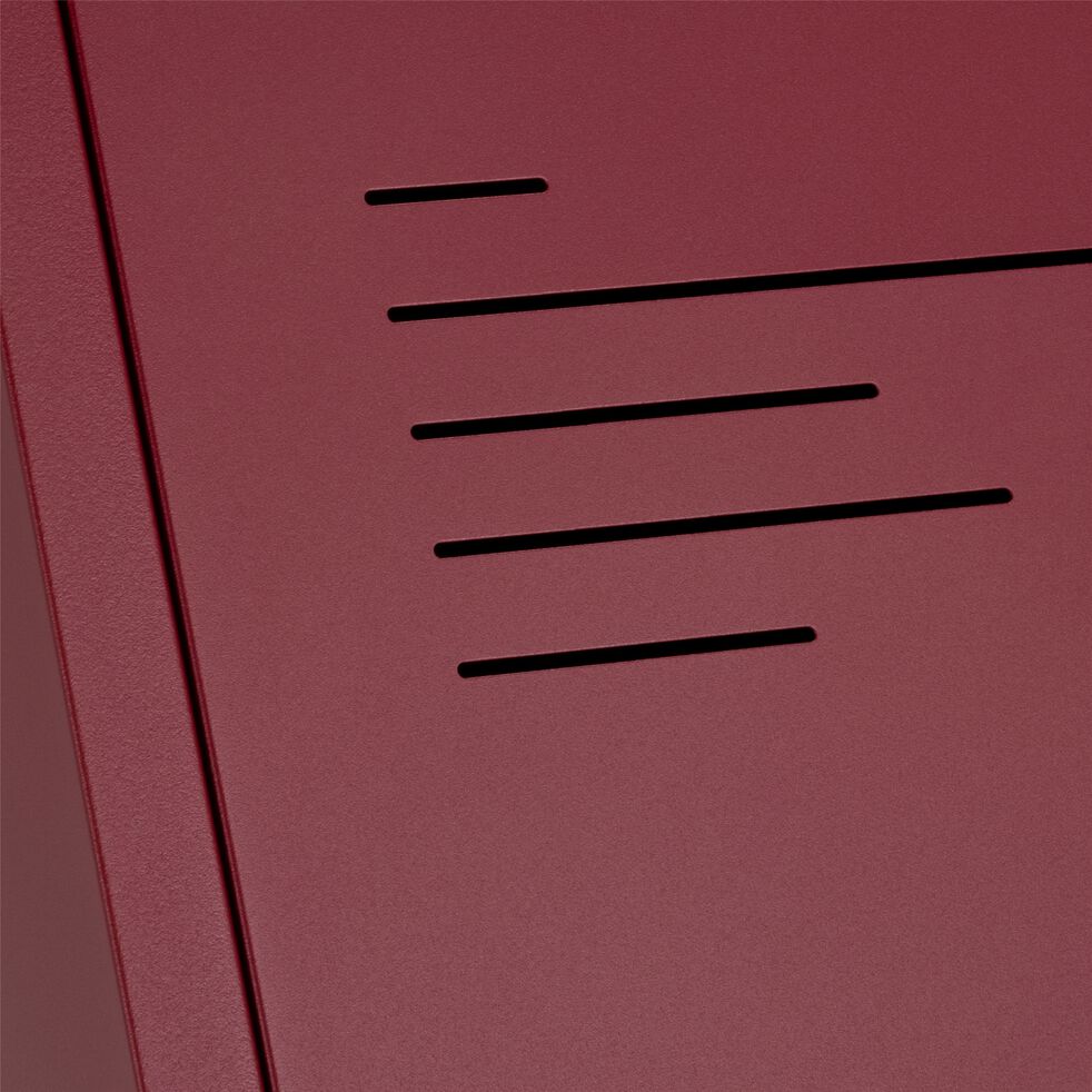 Armoire 2 portes en acier - rouge sumac H200cm-LOFTER