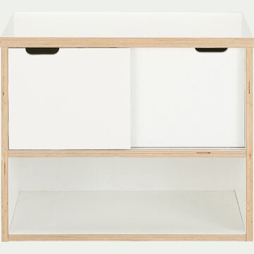 Meuble sous-vasque simple en bois - 75 cm blanc-MUGEL