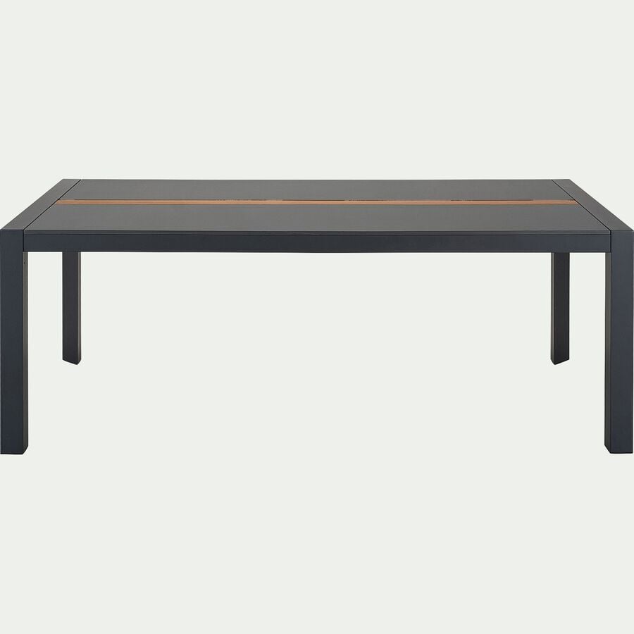 Table de jardin en duraboard et aluminium - noir (8 places)-MASSIMO