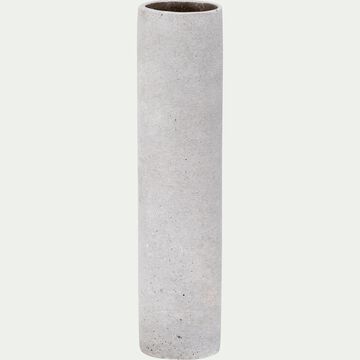 Vase effet béton en polystone - gris H31cm-CALCIS