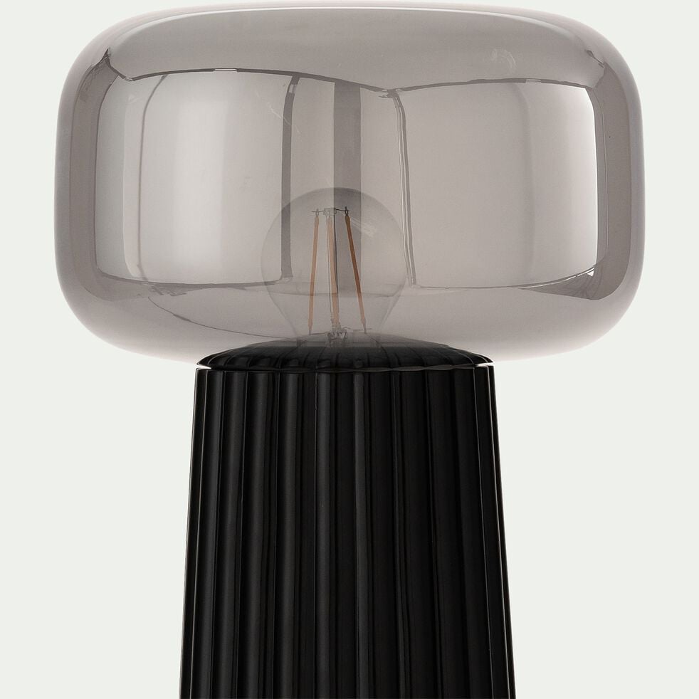 Lampe à poser en résine et verre - noir H50cm-FARO