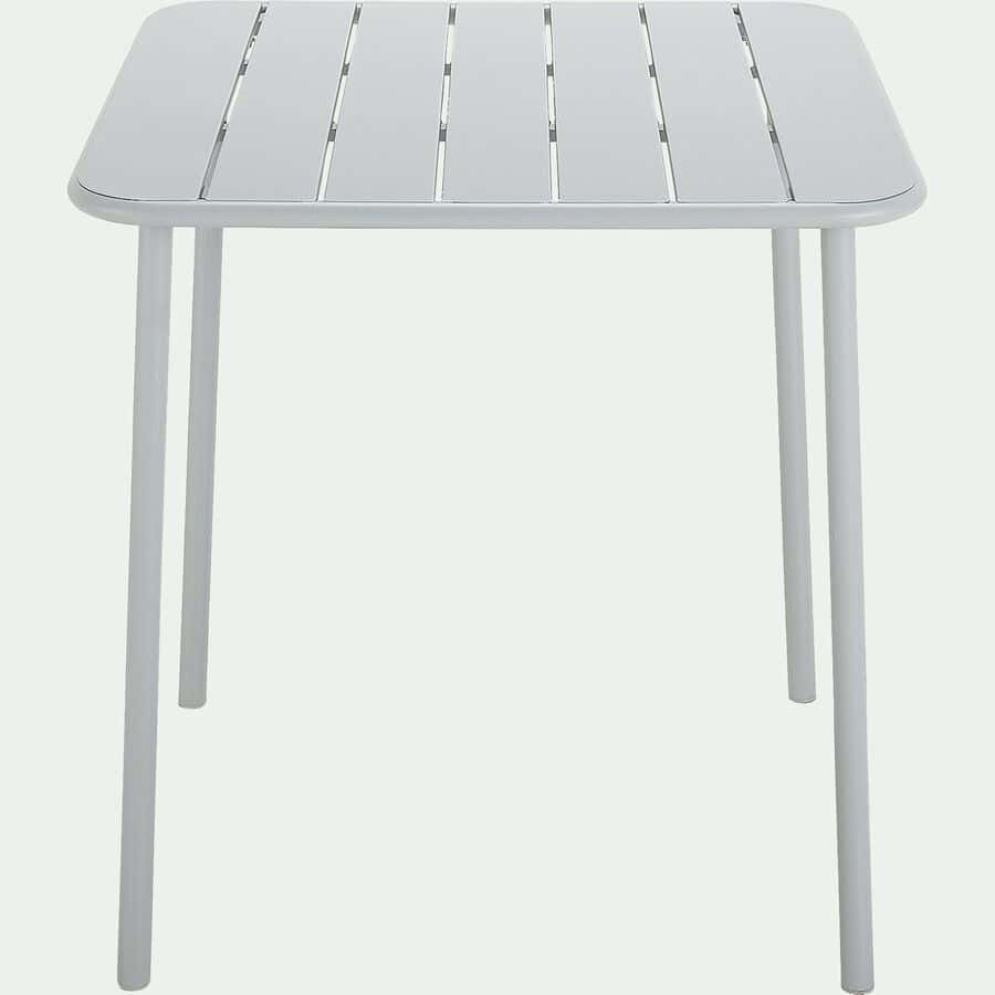 Table de jardin pliante rectangle en acier - gris vesuve
