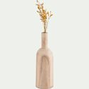 Vase bouteille en bois - naturel D8xH24cm-PAMICA
