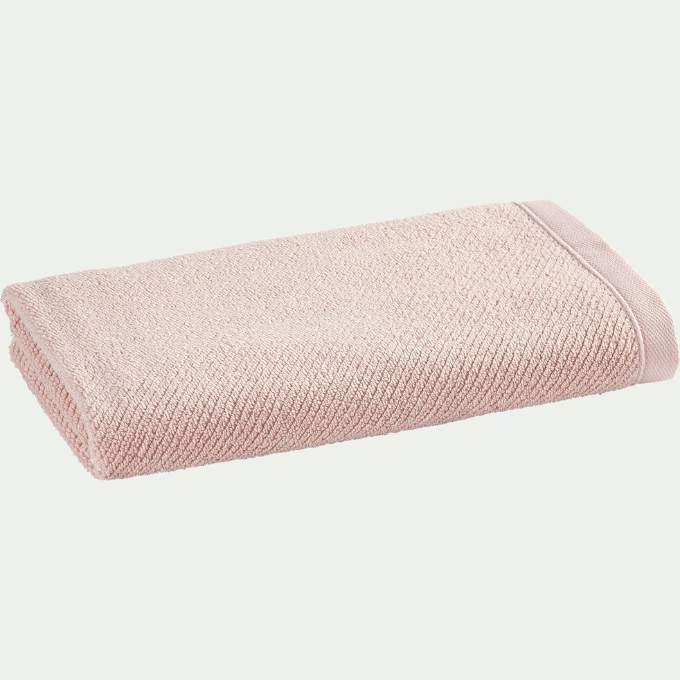 Linge de toilette en bouclettes de coton bio - rose rosa-COLINE