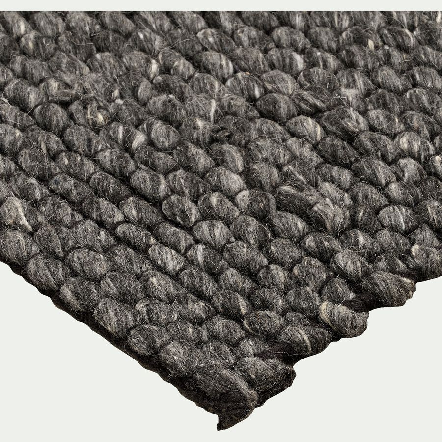 Tapis en laine et coton - gris foncé 160x230cm-MAUSSANE