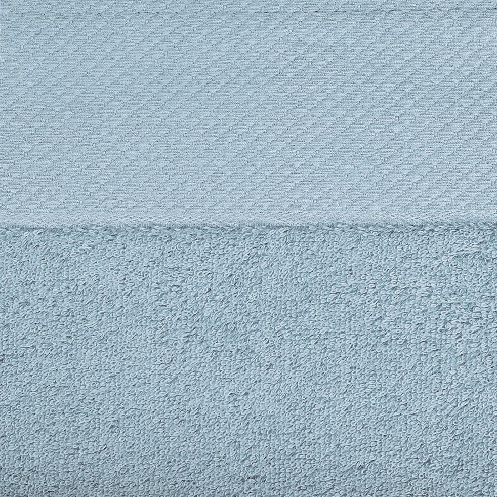 Drap de douche en coton peigné - bleu calaluna 70x140cm-AZUR