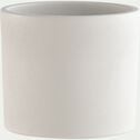 Cache-pot en céramique - beige D13,5xH12,5cm-JOS