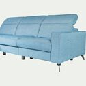 Canapé d'angle gauche relax en tissu - bleu autan-SALVIA
