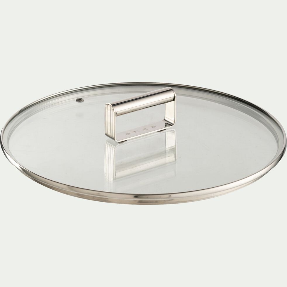 Couvercle en verre trempé et aluminium - transparent D28cm-SMEGO