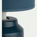 Lampe à poser en céramique bleu figuerolles H29cm-RODRIG