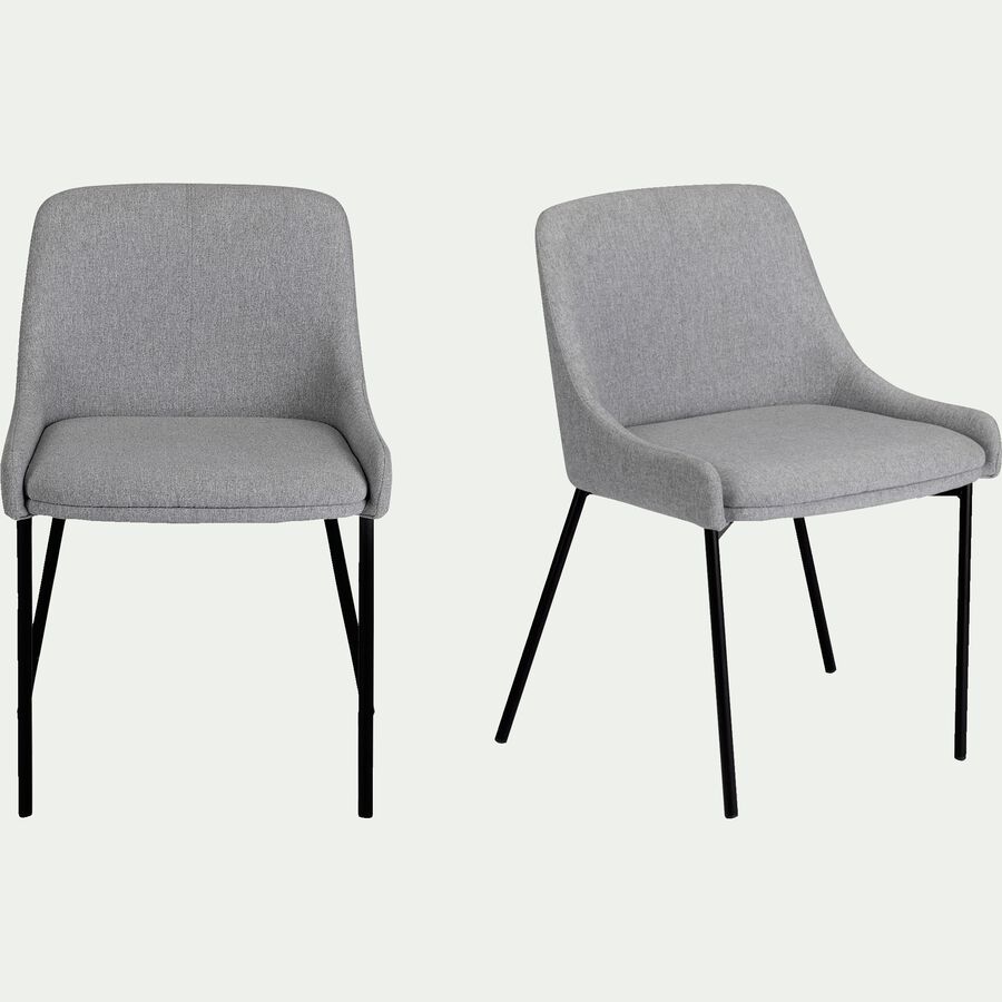 Chaise en tissu - gris borie-TINOU