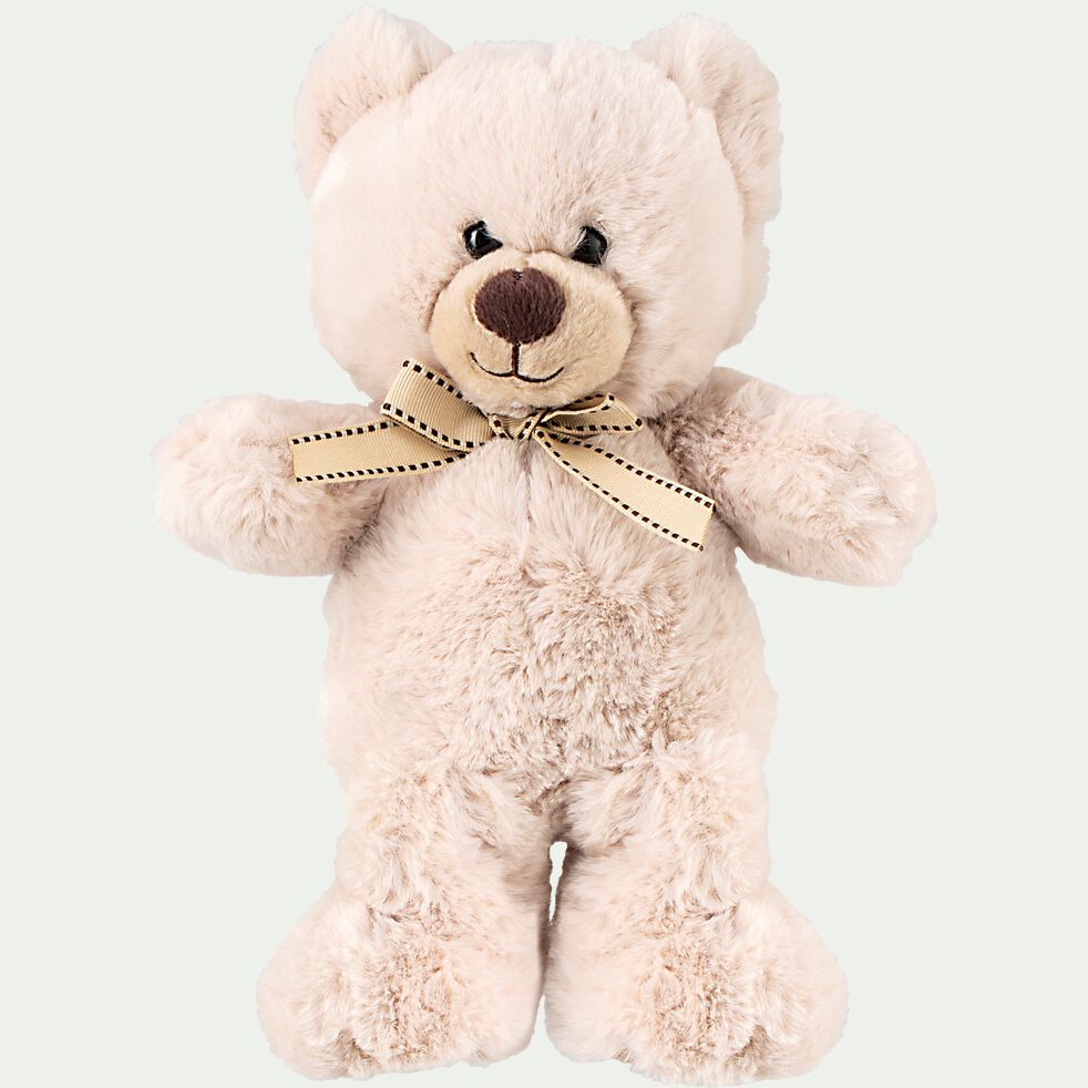 Peluche ours - beige H31cm-POLO