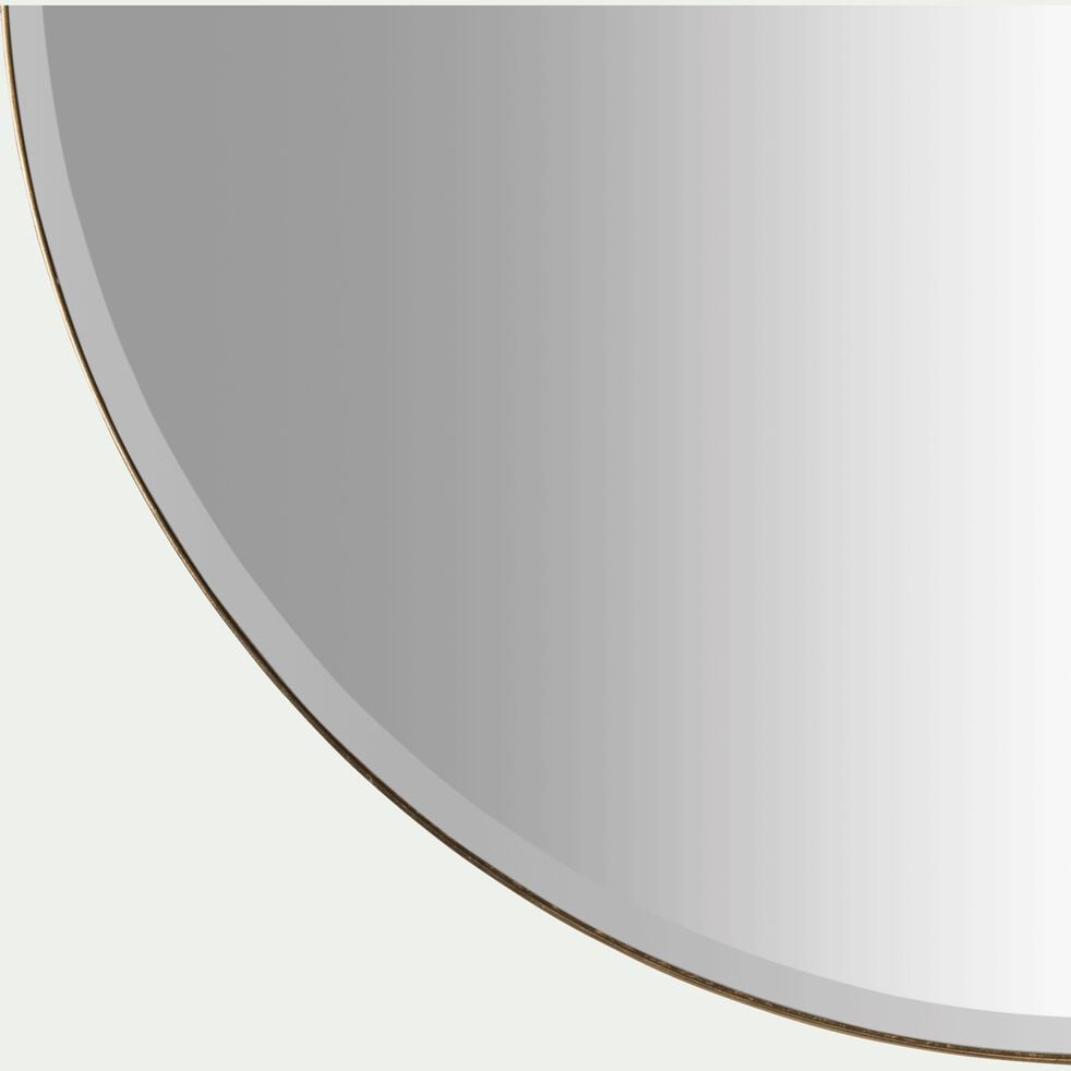 Miroir rond avec pourtour en métal doré D1 m-ROUND
