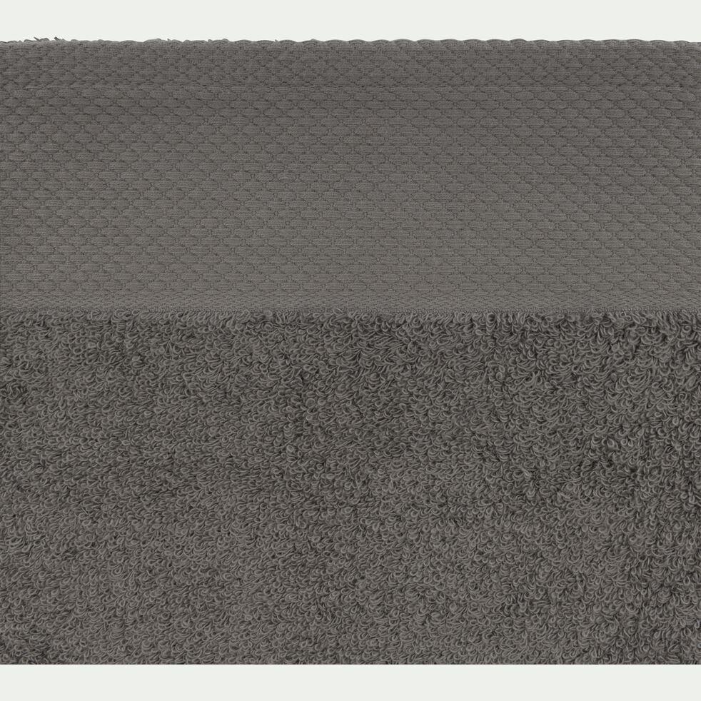 Drap de bain en coton peigné - gris restanque 100x150cm-AZUR
