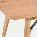 Table repas extensible rectangulaire en plaqué chêne et acier - bois clair (8 à 10  places)-LATIUM