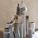 Vase bouteille effet béton en polystone - gris H31cm-CALCIS