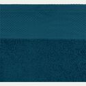Serviette de toilette en coton peigné - bleu figuerolles 50x100cm-AZUR