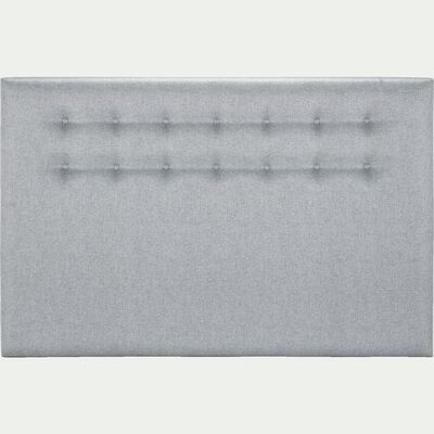 Tête de lit boutonnée en tissu - gris clair L190cm-TIBOULEN