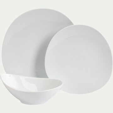 Service de vaisselle en porcelaine - blanc-CAILLA