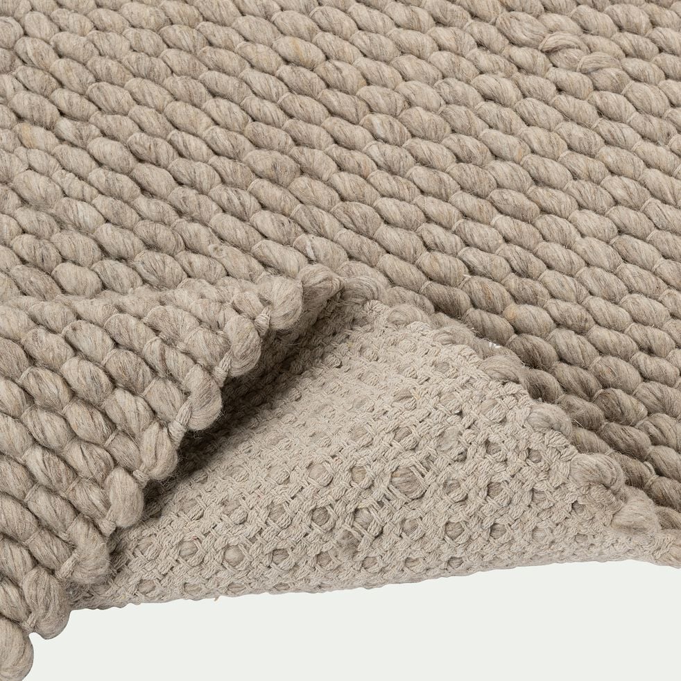 Tapis en laine et coton - gris clair 120x170cm-MAUSSANE