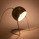 Lampe à poser ronde en métal vert olivier h26cm-BAOU