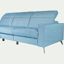 Canapé d'angle gauche fixe en tissu dallas - bleu autan-SALVIA