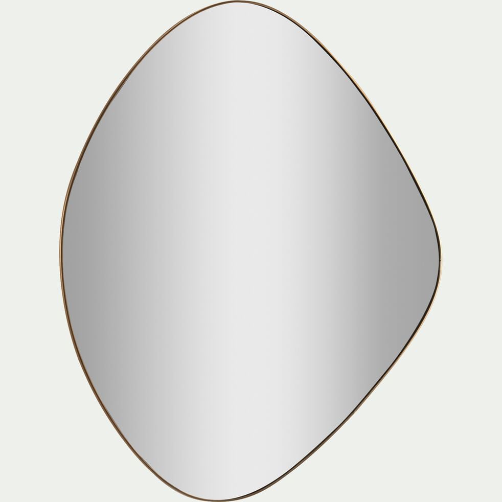 Miroir organique en métal 58,5x60cm - doré-ANITOLO