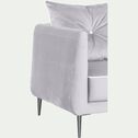 Canapé 4 places fixe en tissu - gris borie-ASTELLO
