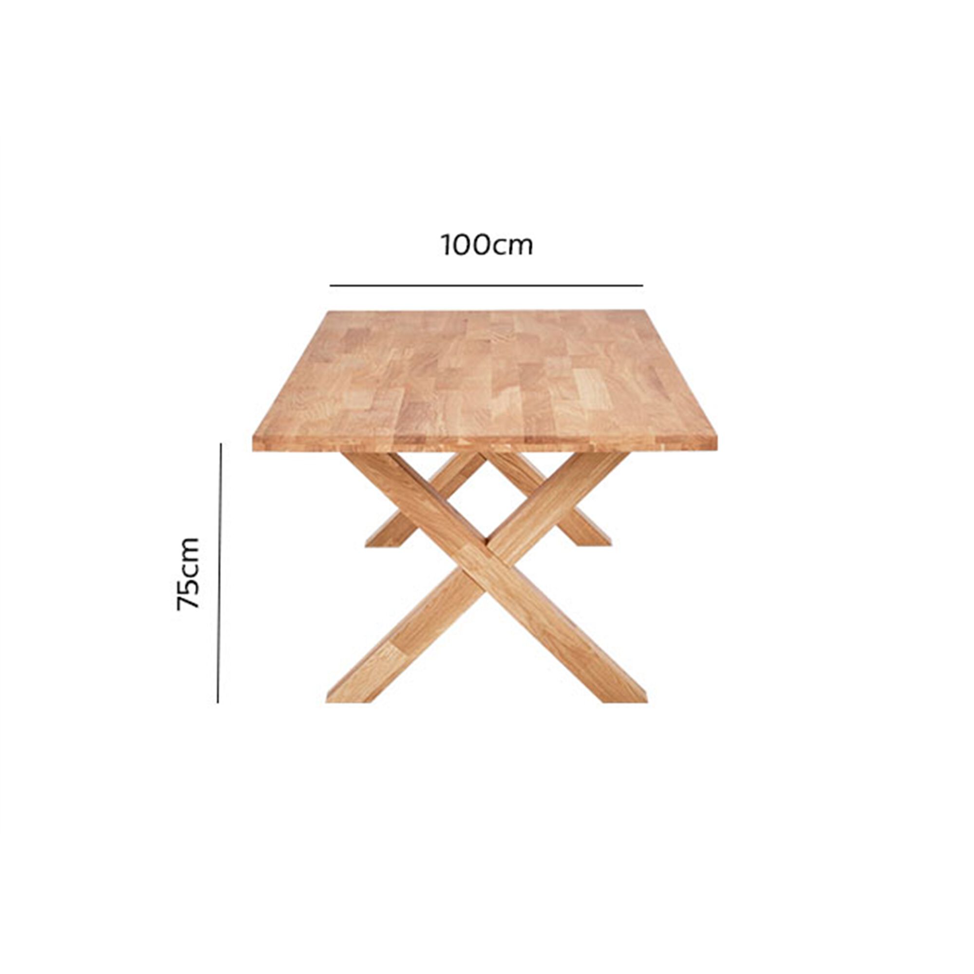 Table repas fixe rectangulaire en chêne massif - bois clair (6 places)-LUDMILA