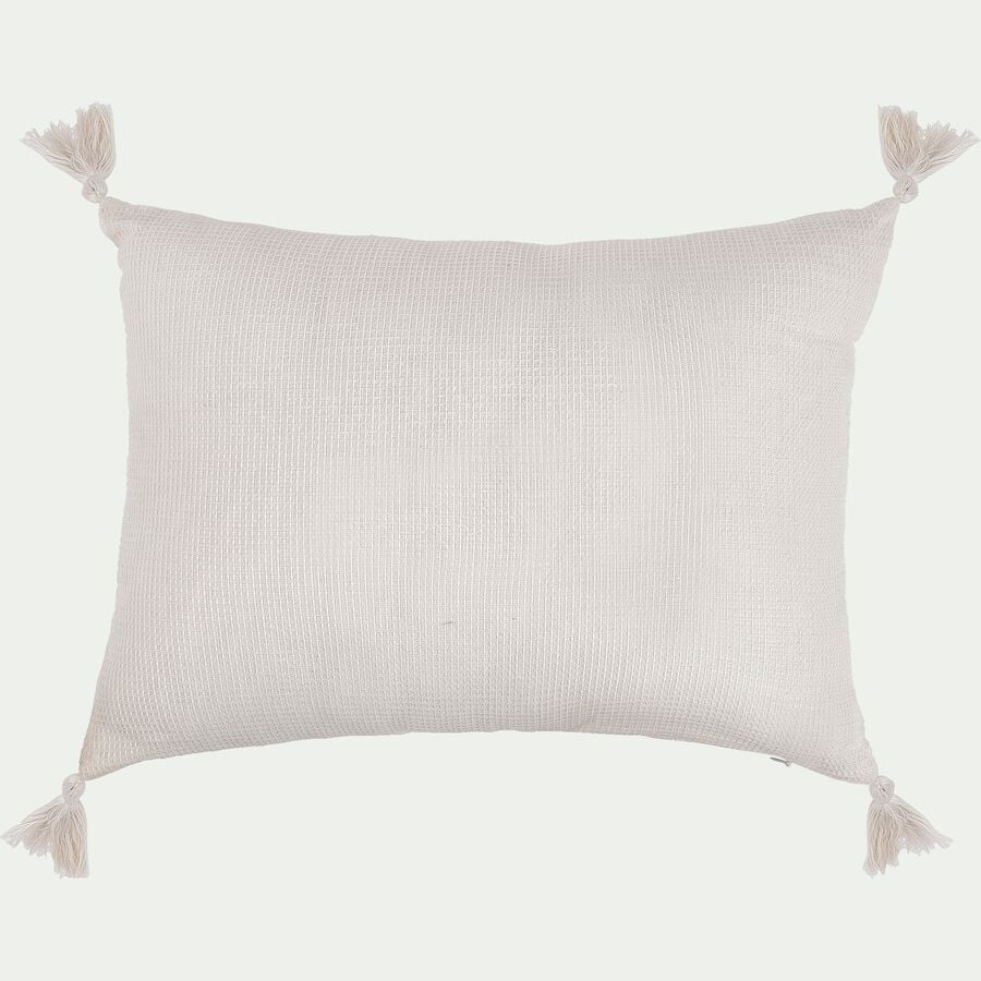 Coussin rectangle en coton 30x40cm - blanc-SONGE