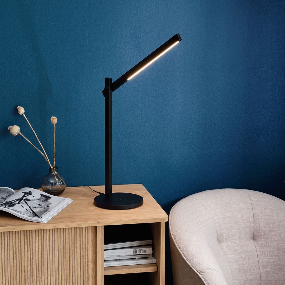 Lampe de bureau avec variateur - noir H42,50cm-LUCIANA