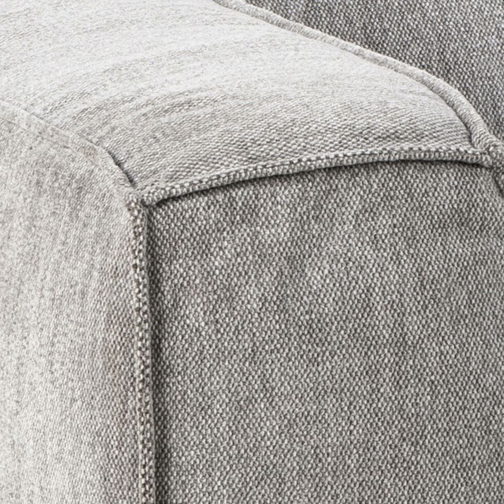 Canapé 3 places fixe en tissu - gris borie-MAUSSANE
