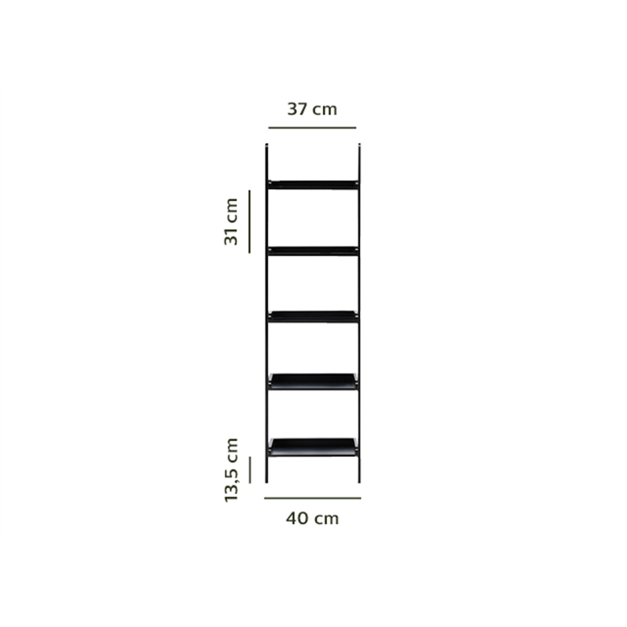 Etagère échelle en bois - noir L46cm-ESCALO
