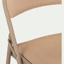 Chaise pliante en métal et tissu - beige-CASTA
