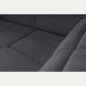 Canapé d'angle droit convertible avec coffre en tissu doux - bleu calabrun-ORIGANO