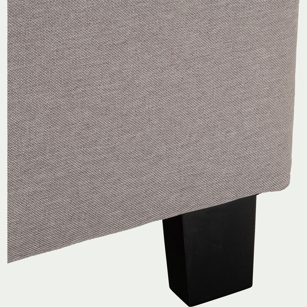 Lit-coffre 2 places en tissu - gris 160x200cm-THAU