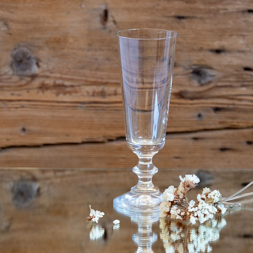 Flûte à champagne en cristallin 17cl - transparent-FRANCE