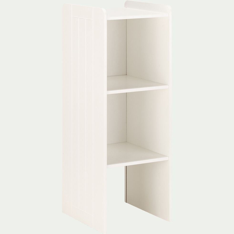 Bibliothèque en bois chambre enfant - blanc H105xP40xl37cm-POLLUX